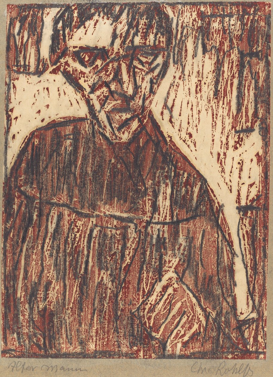 Starý muž, 1918. od Christian Rohlfs
