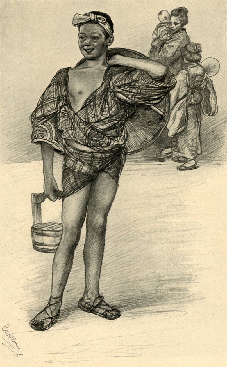 Japonský chlapec, 1898. od Christian Wilhelm Allers