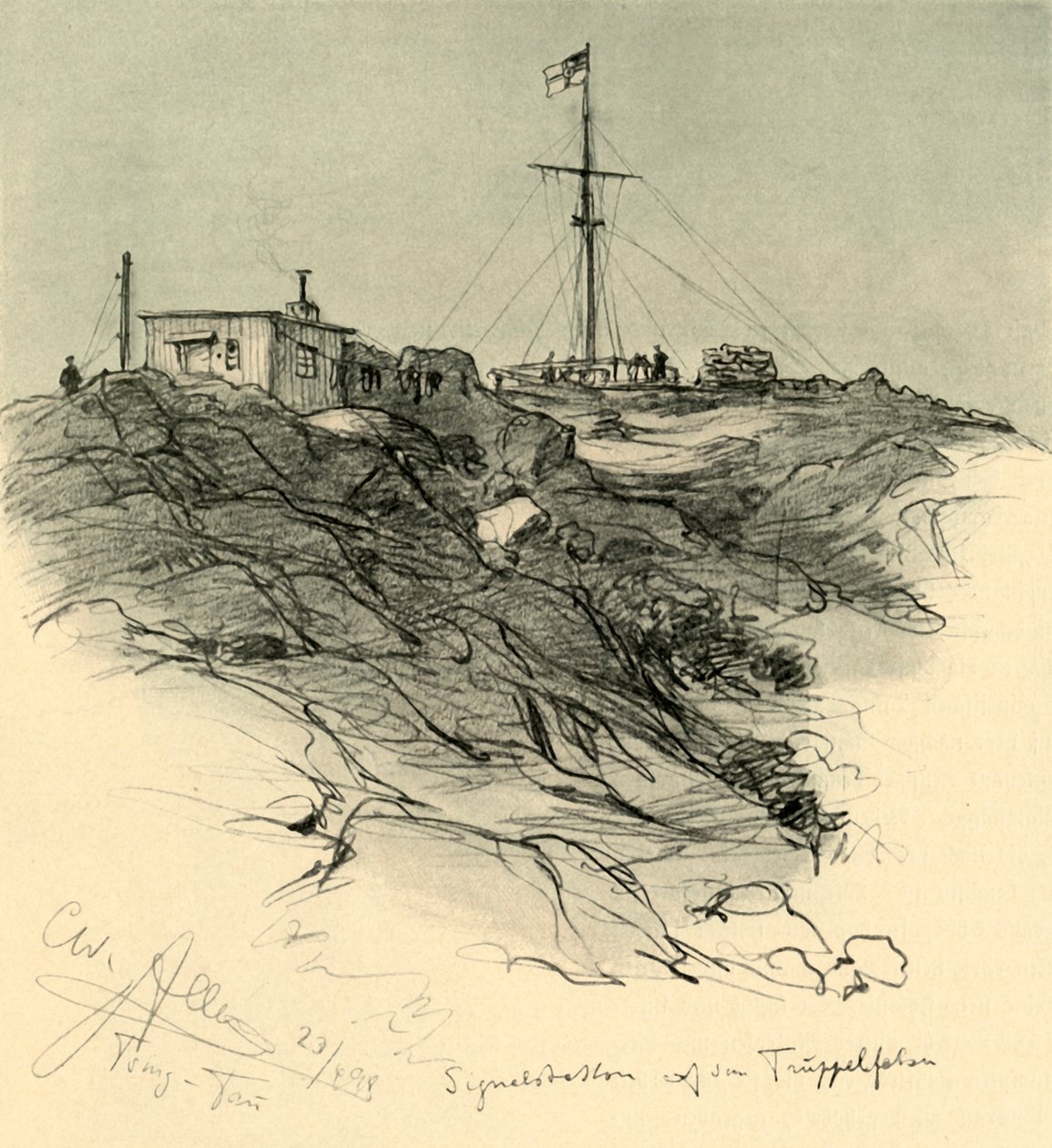 Signalizační stanice, Tsingtao, Čína, 1898. od Christian Wilhelm Allers