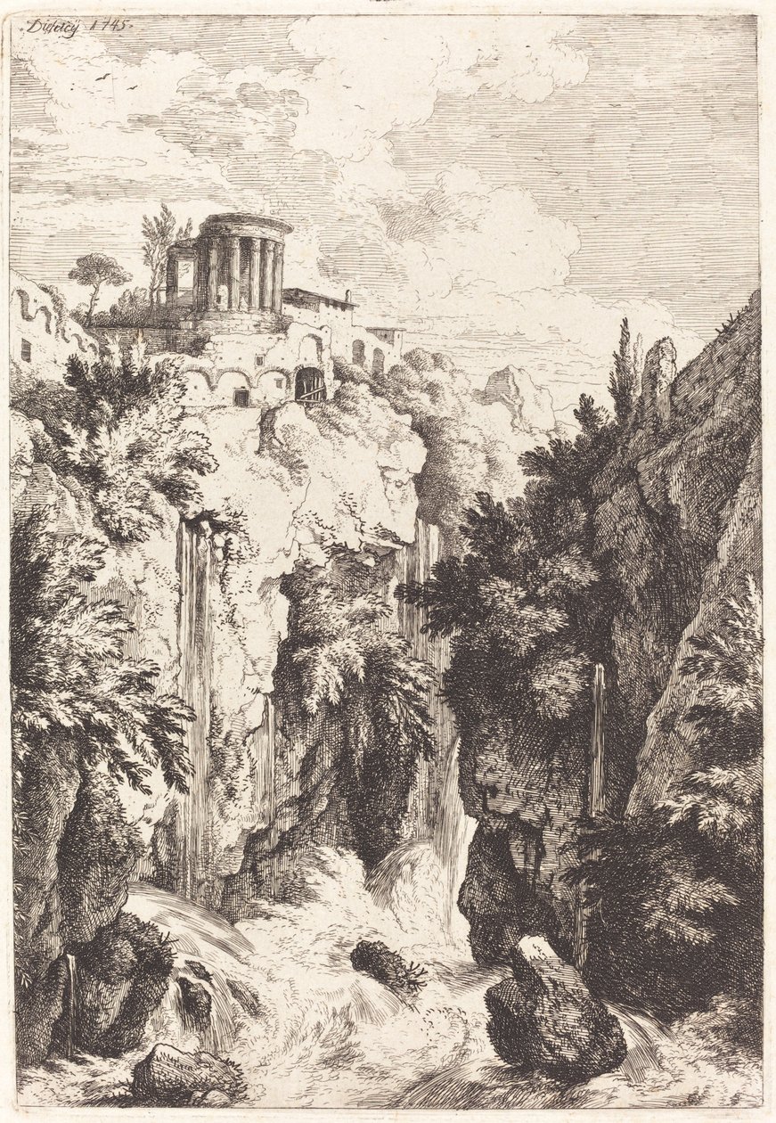 Chrám Sibyly, Tivoli od Christian Wilhelm Ernst Dietrich