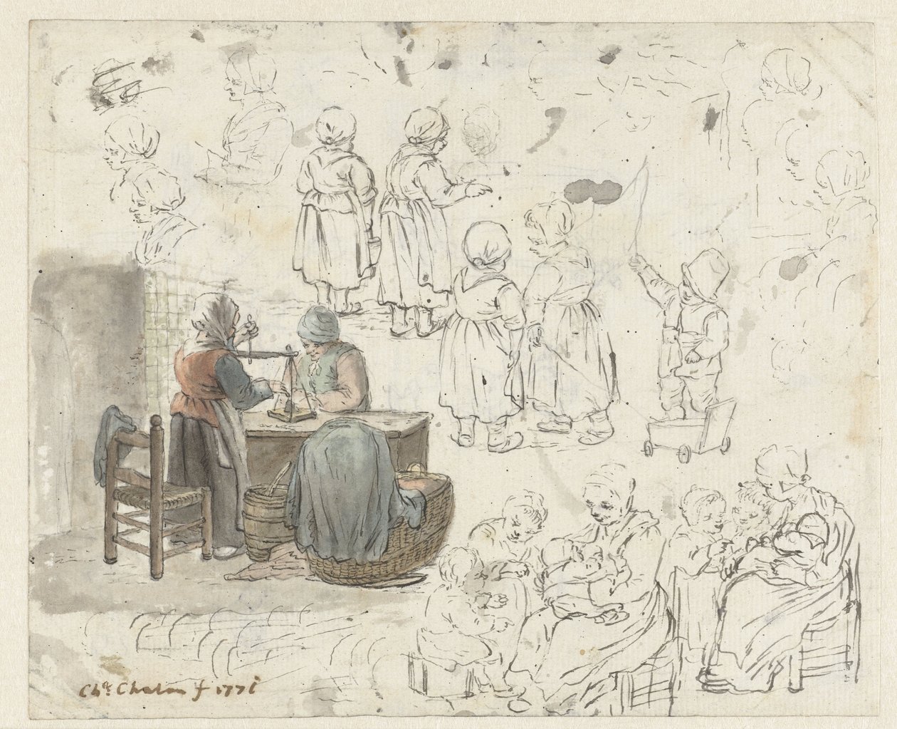 Schetsen van goudweegster en kinderen   1355096   cs       czech Successfully Translated  Original: Group of mistress and pupils of the Government Normal School, Bombay Translat: Group of mistress and pupils of the Government Normal School, Bombay 1353532  od Christina Chalon
