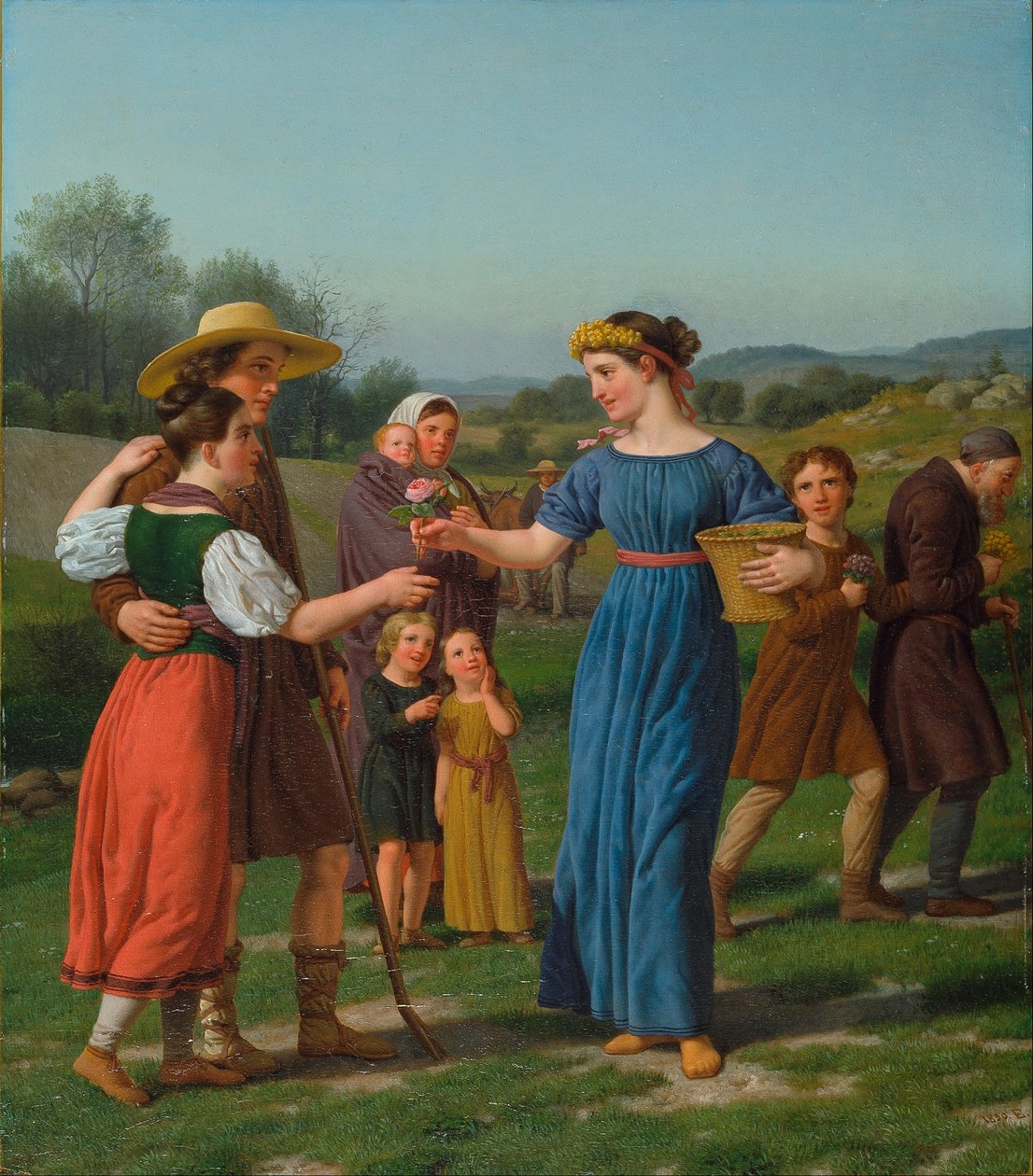 Děvče z dálky Z básně Schillera od Christoffer Wilhelm Eckersberg