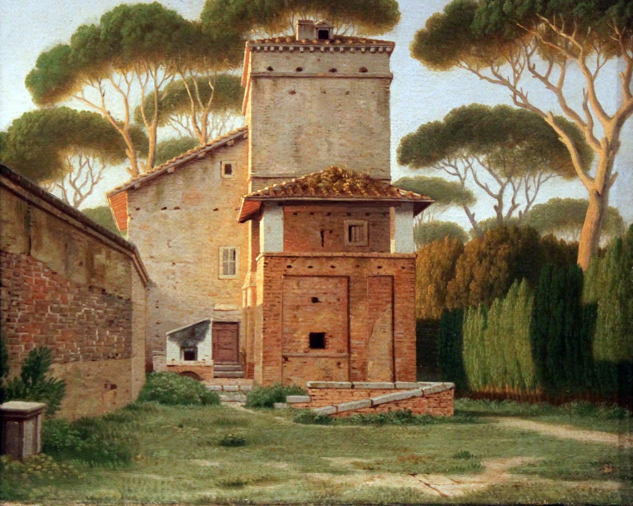 Vrátnice v parku Villa Borghese od Christoffer Wilhelm Eckersberg