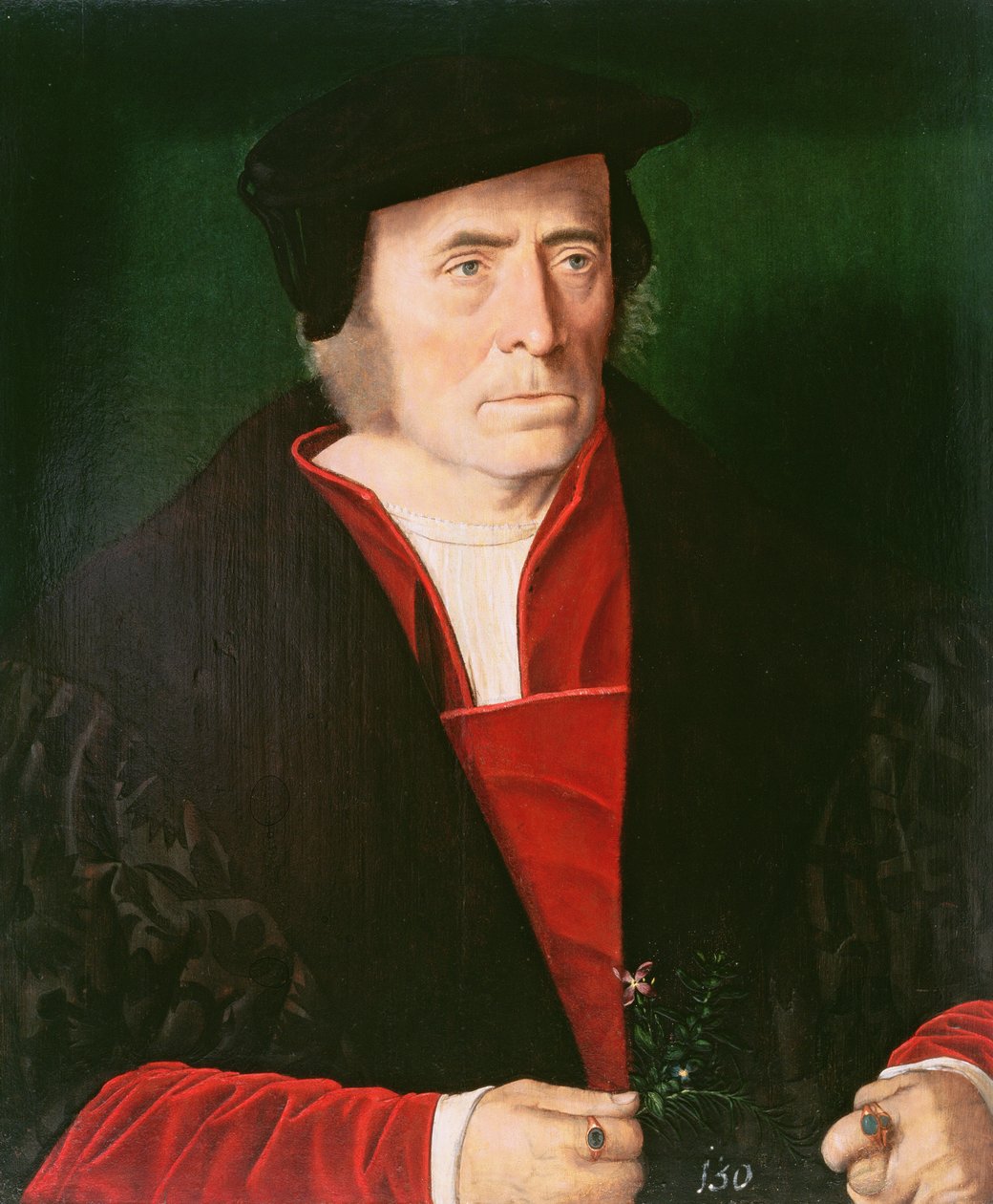 Portrét muže, cca 1530-40 (panel) od Christoph Amberger