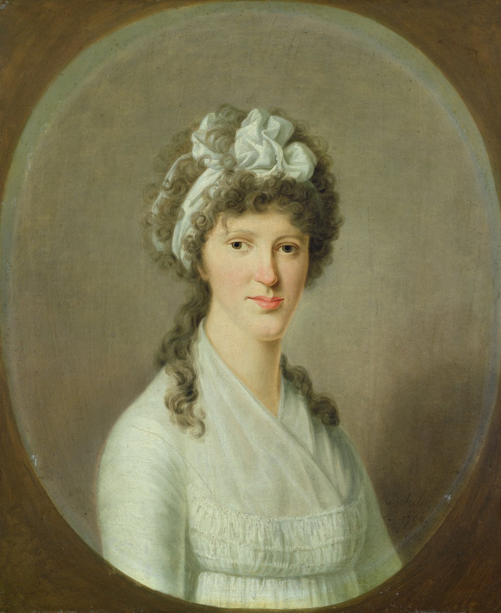 Portrét mladé ženy, 1799 od Christoph Suhr