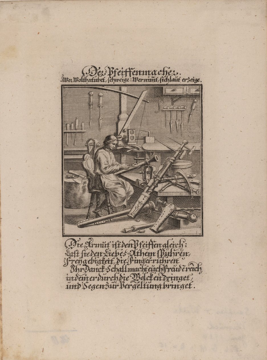 Výrobce dechových nástrojů od Christoph Weigel the Elder