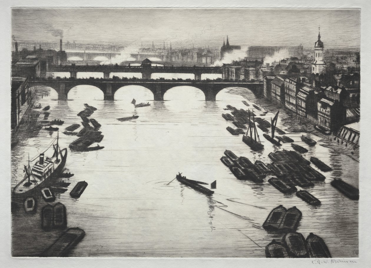 Londýnské mosty od Christopher Richard Wynne Nevinson