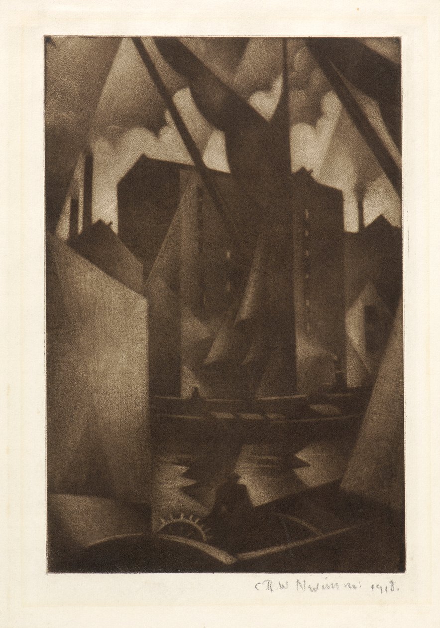 Doky, 1918 od Christopher Richard Wynne Nevinson