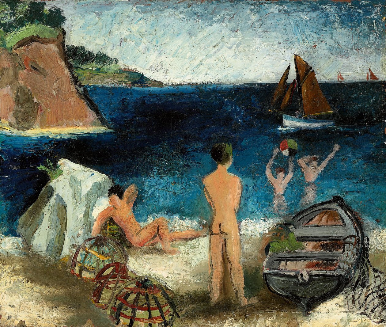Bathers by the Sea, Treboul od Christopher Wood