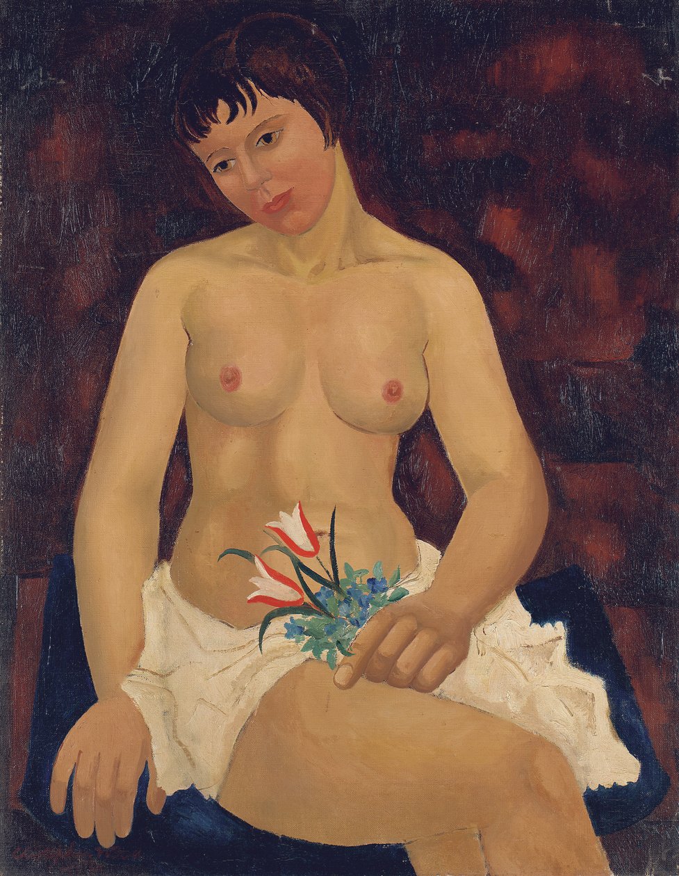 Nahá s tulipány od Christopher Wood