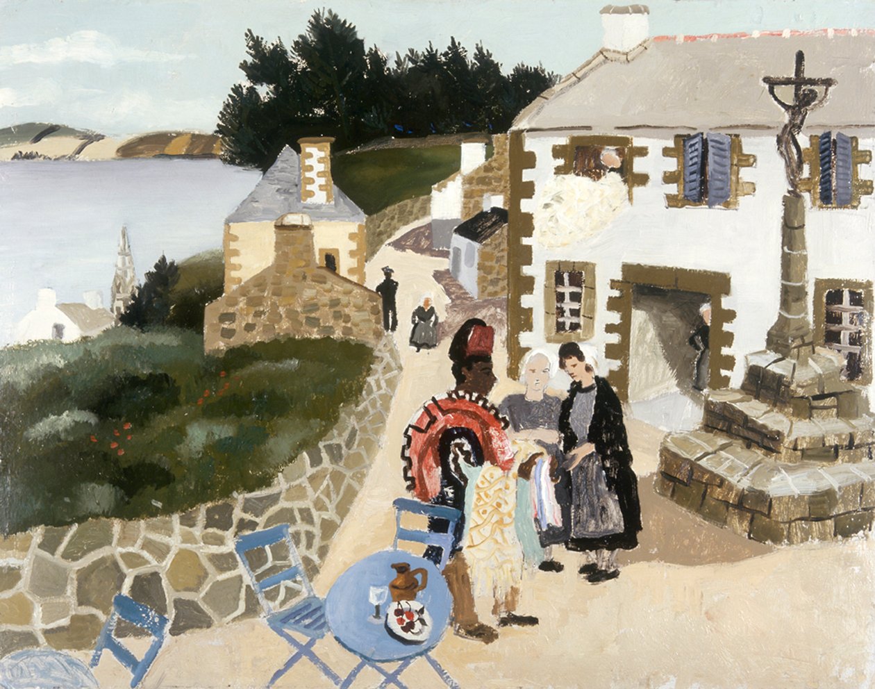 „Prodavač koberců, Treboul“, 1930 od Christopher Wood