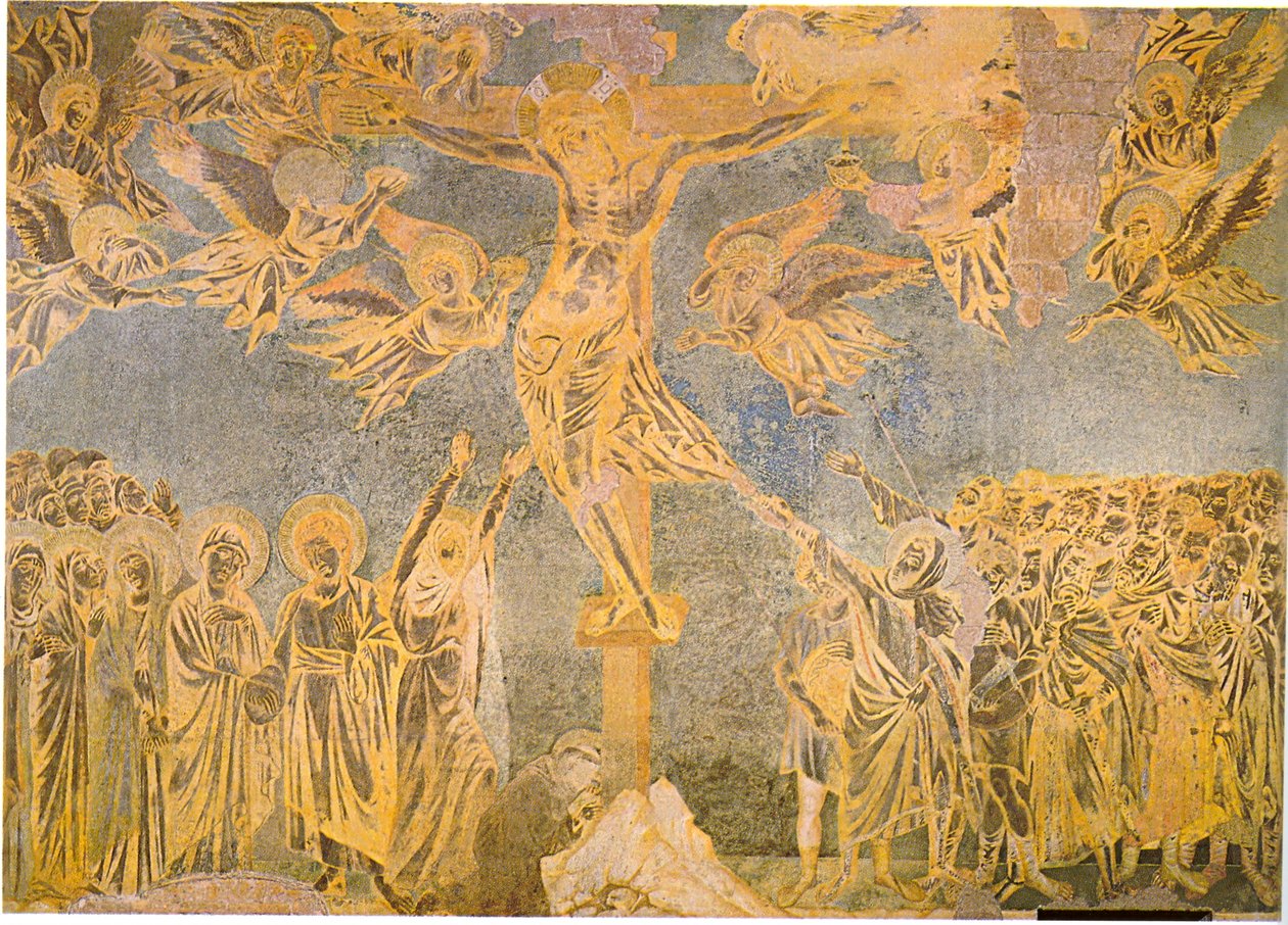 ukřižování v levém transeptu od Cimabue