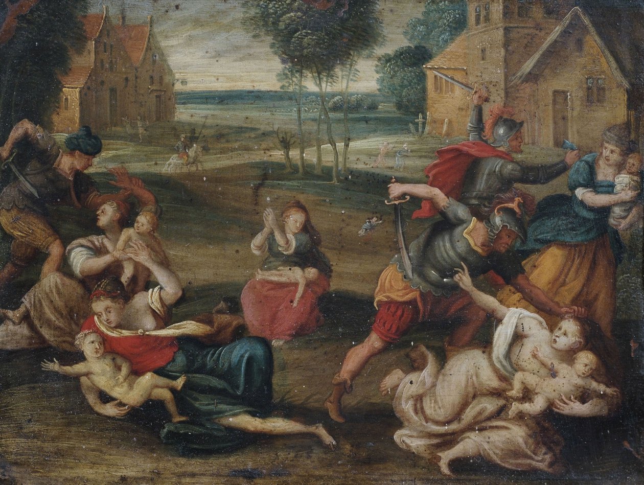 Betlémská vražda dítěte. od Circle of Frans Francken the Younger