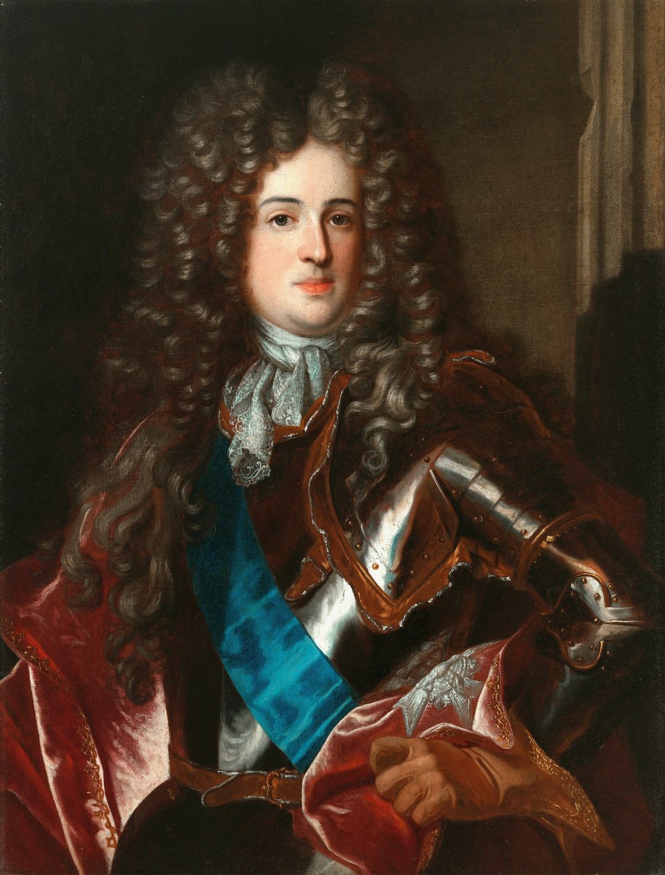 Portrét Aleksander Benedykt Sobieski. od Circle of Hyacinthe Rigaud