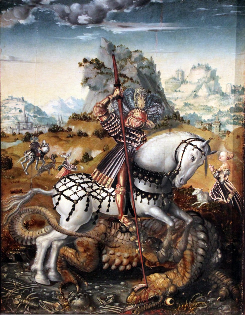 Svatý Jiří na koni od workshop of Lucas Cranach the Elder