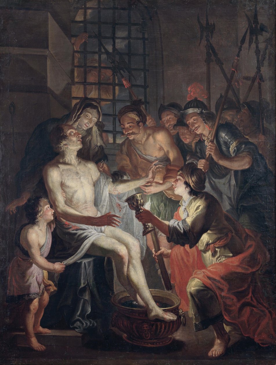 Senecova smrt od Circle of Matthias Stom