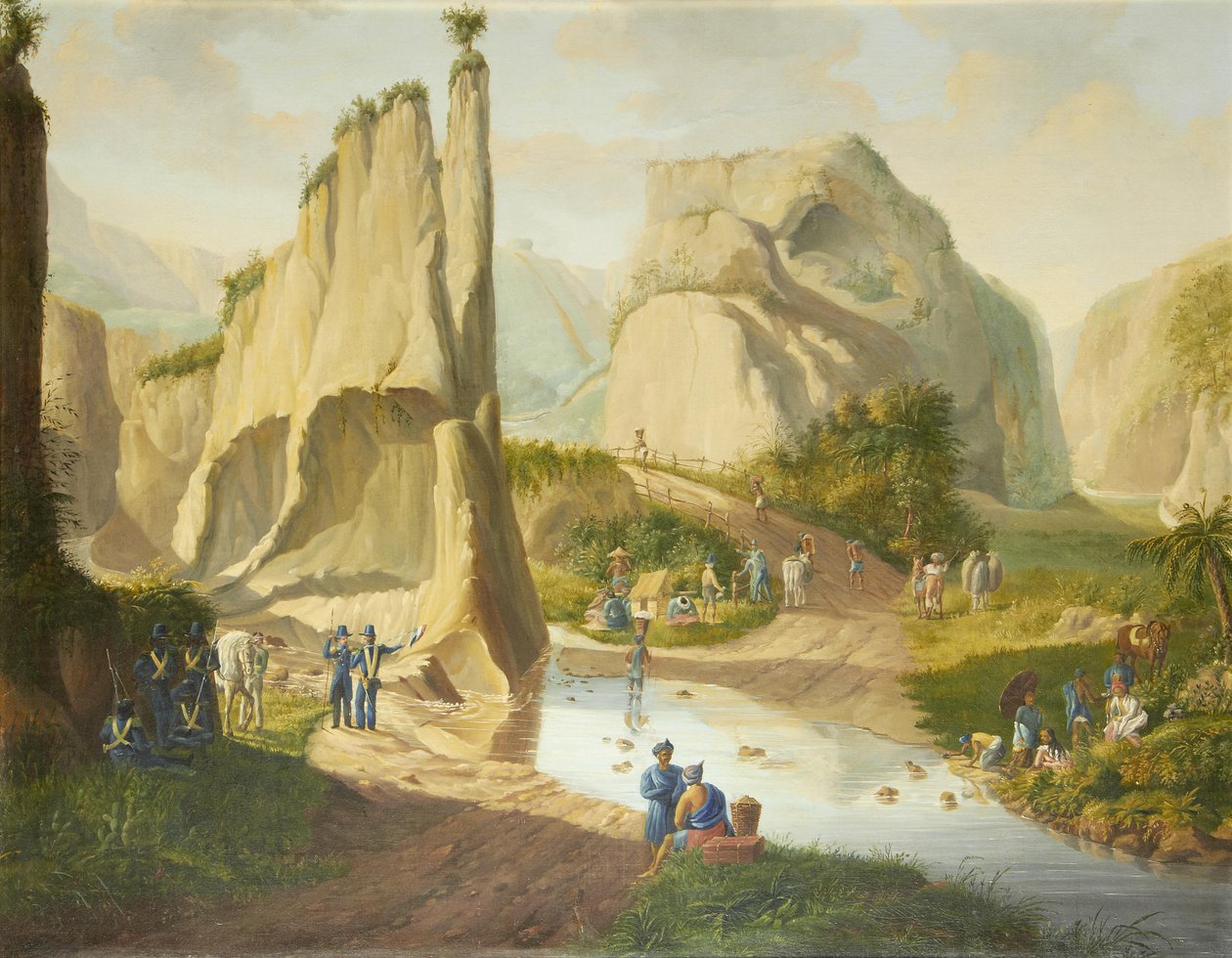 Krajina v Nizozemské východní Indii od Circle of Raden Saleh