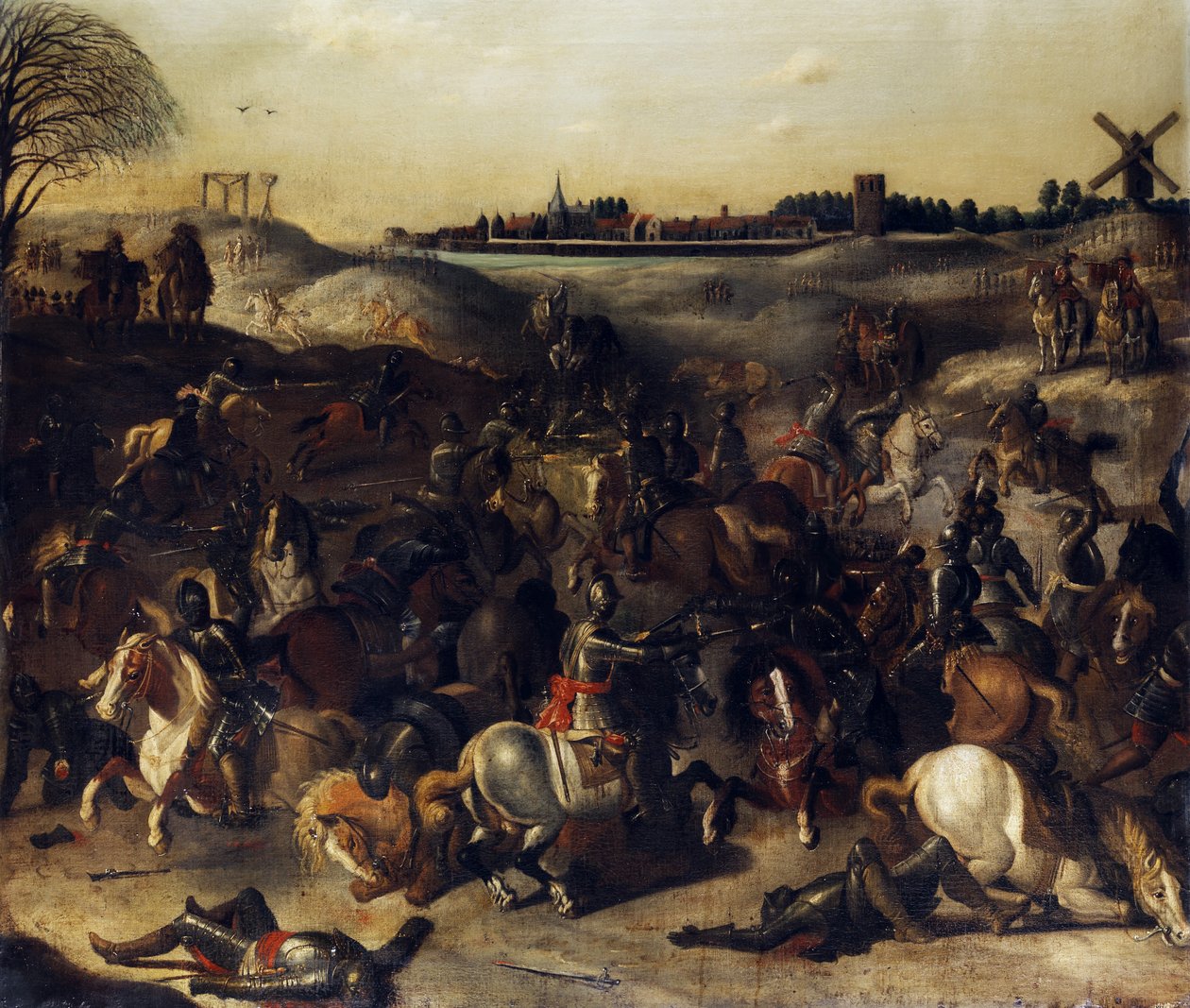 Bitva čtyřiceti od Circle of Sebastiaen Vrancx