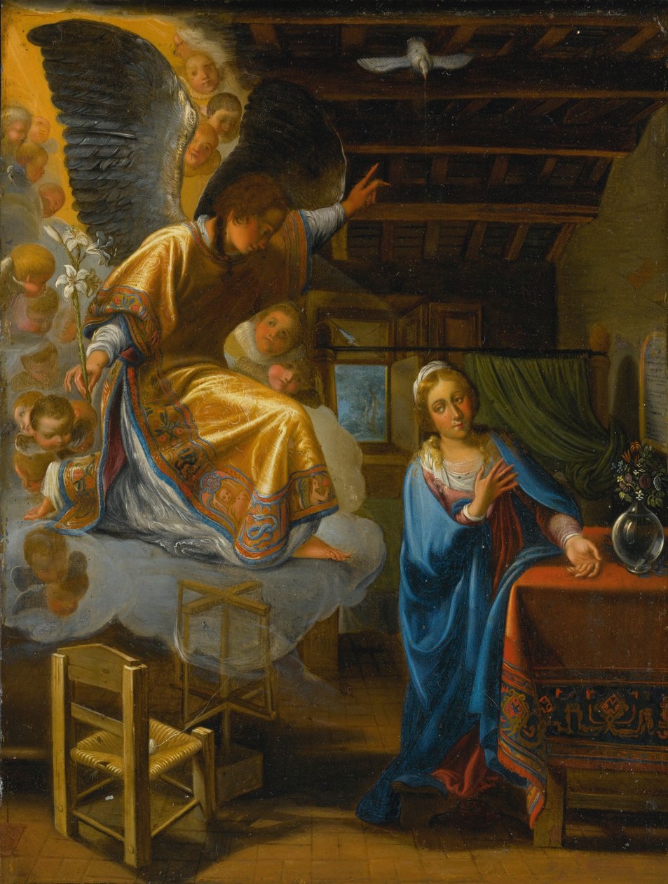 Zvěstování od Circle of Adam Elsheimer