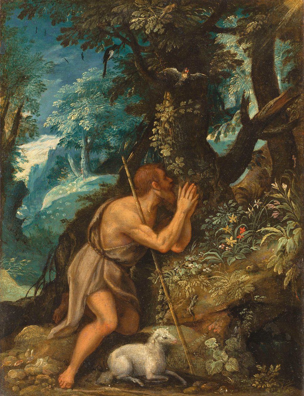 Svatý Jan na poušti od Circle of Adam Elsheimer