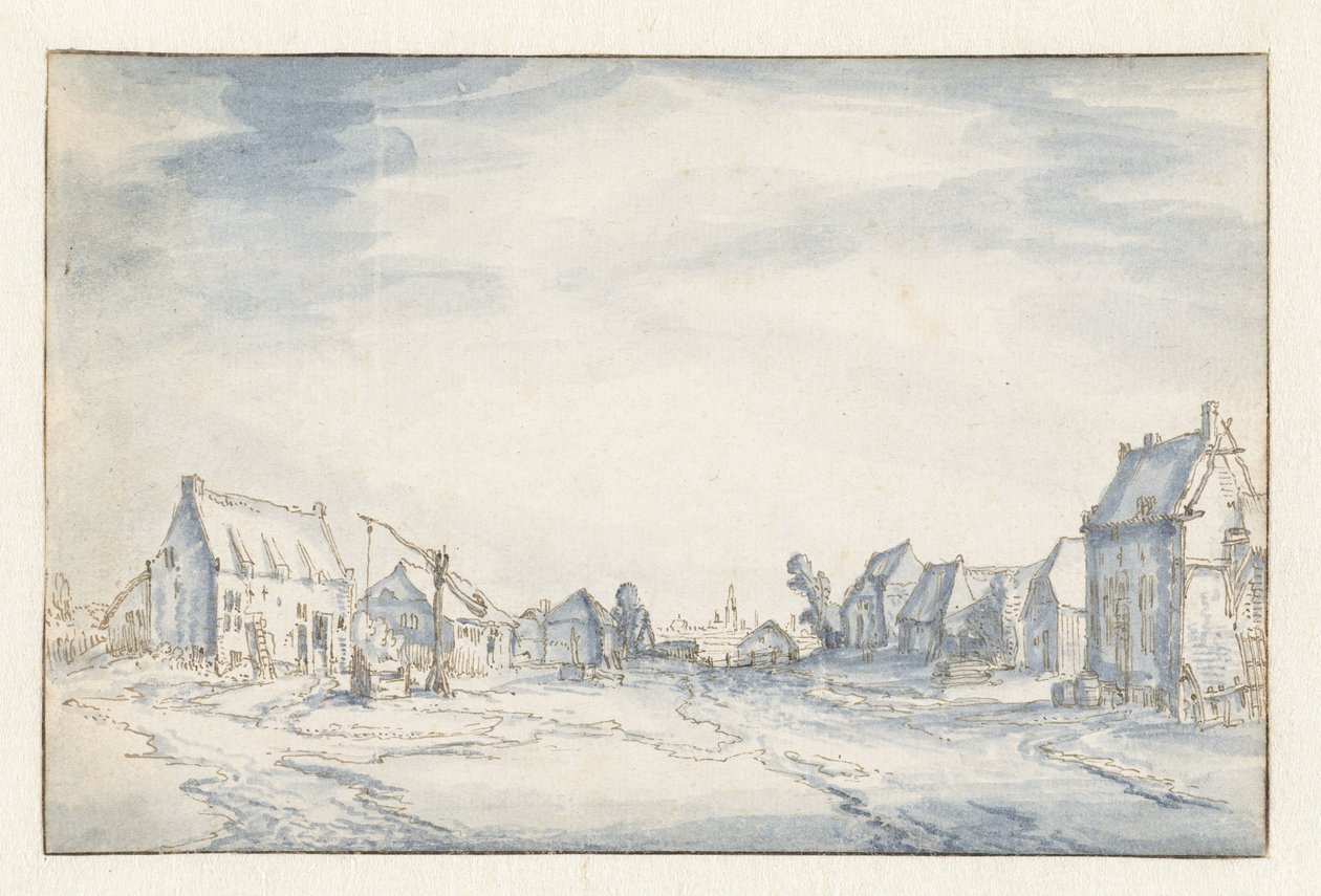 pohled na vesnici od Claes Jansz. Visscher (II) (attributed to)