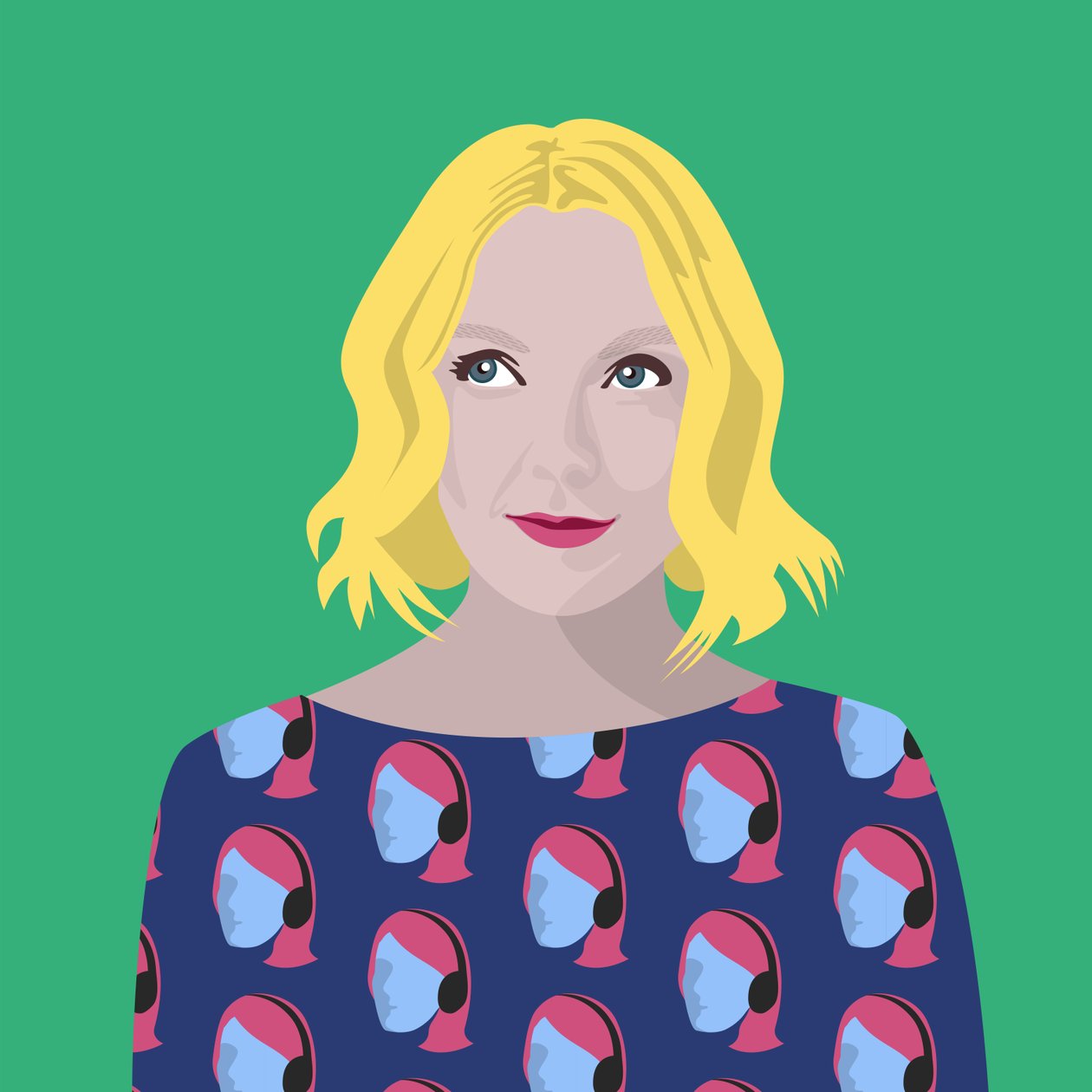 Portrét Lauren Laverne od Claire Huntley