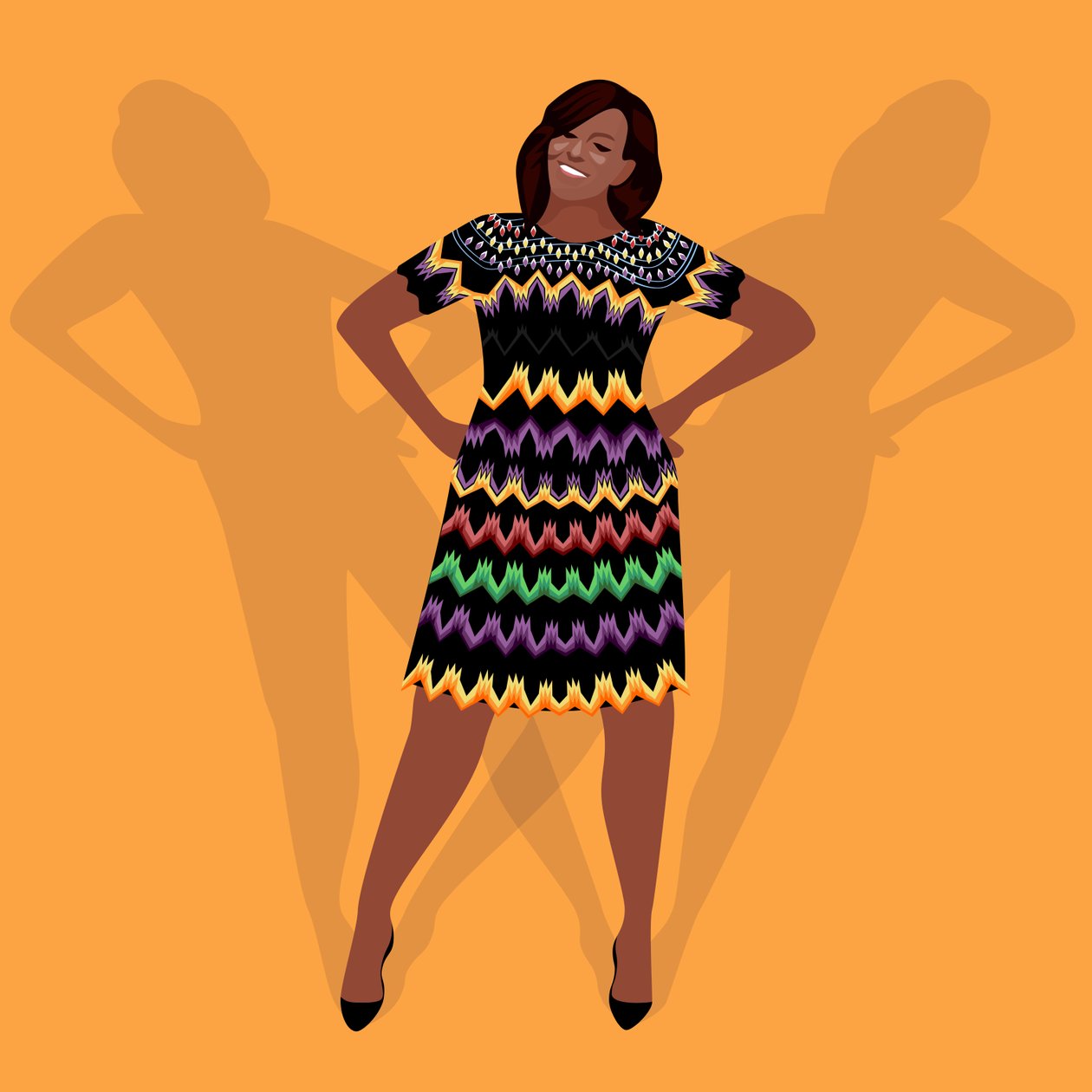 Portrét Michelle Obamové od Claire Huntley