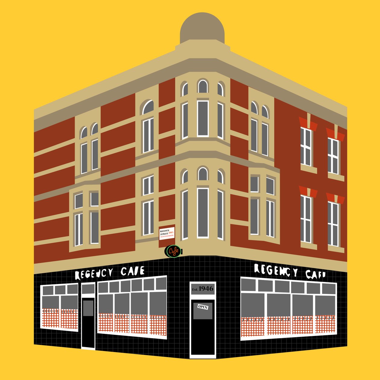 Regency Cafe, Westminster od Claire Huntley