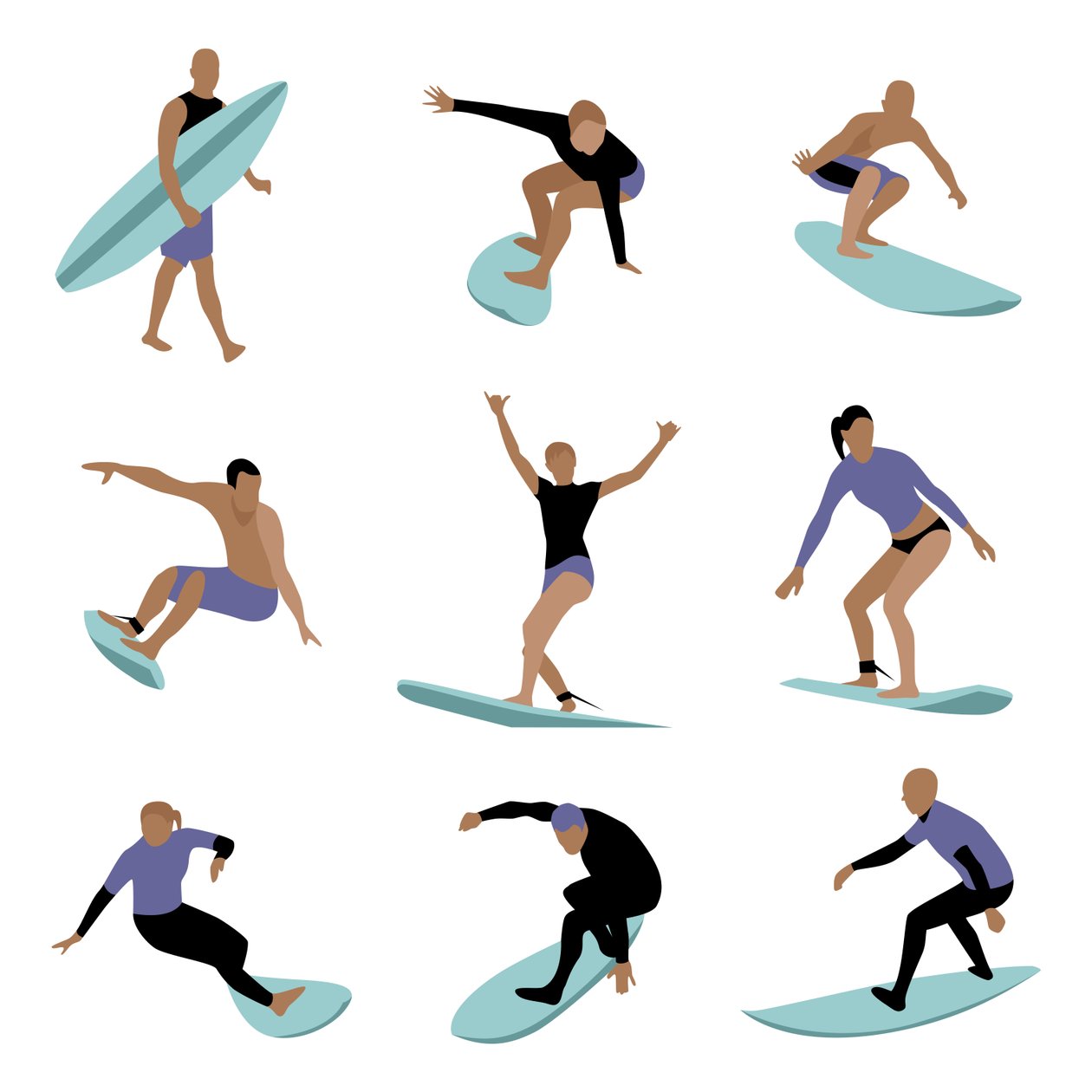 surfaři od Claire Huntley
