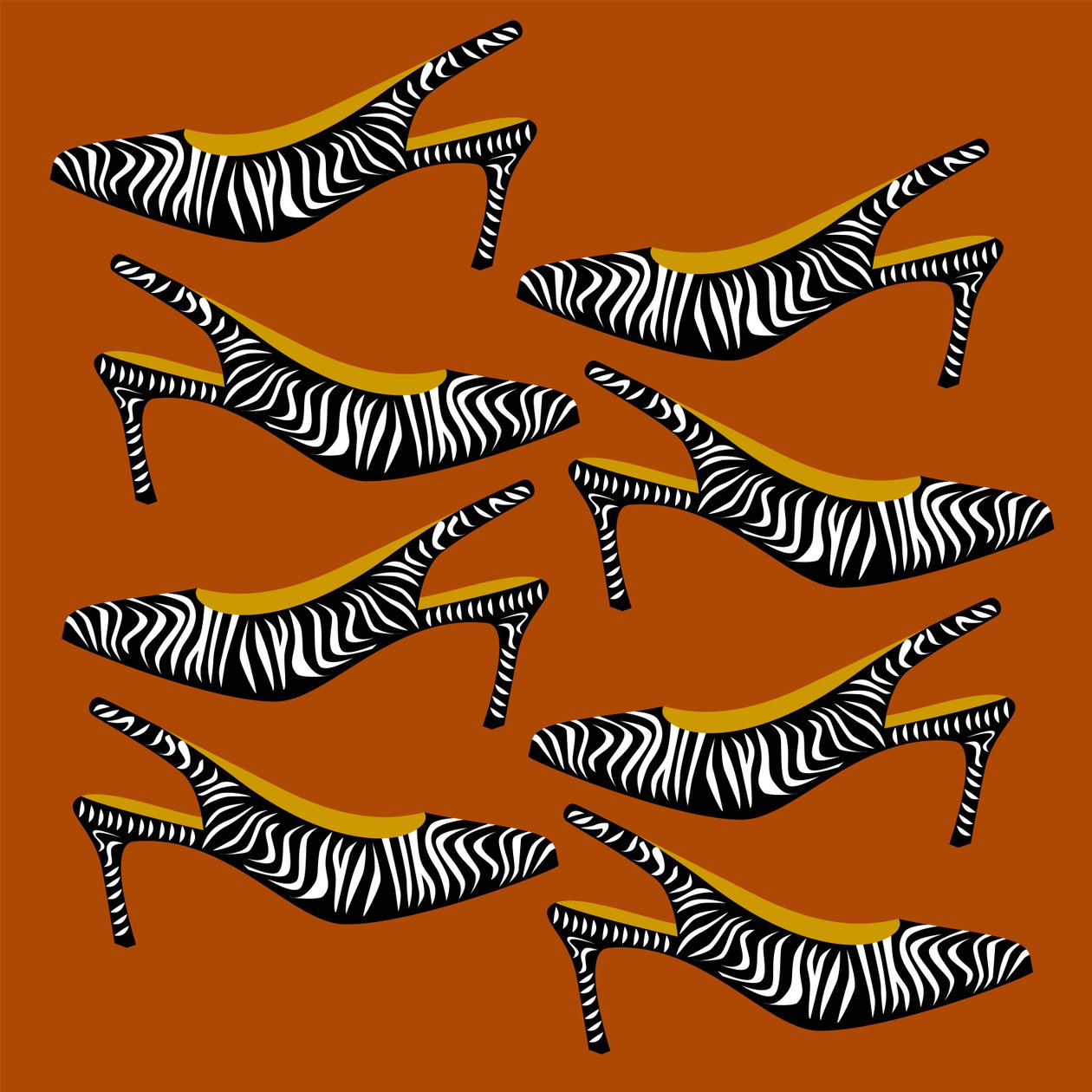 Zebra Slingbacks od Claire Huntley