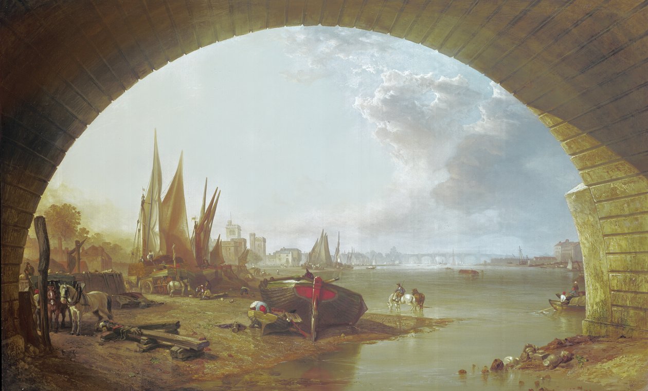 Starý most Vauxhall, Londýn od Clarkson Frederick Stanfield