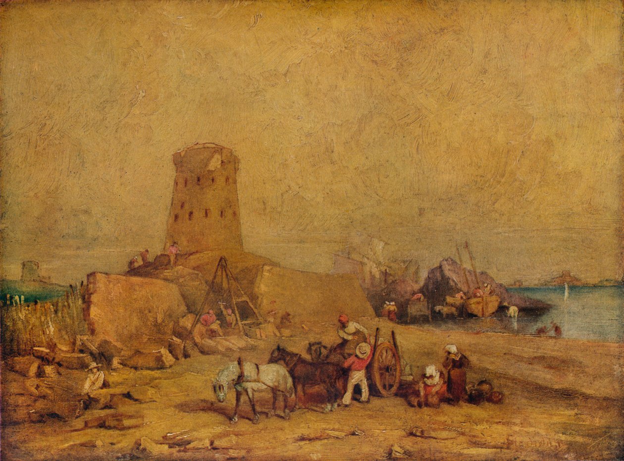 Pobřežní scéna, 19. století, 1924 od Clarkson Stanfield