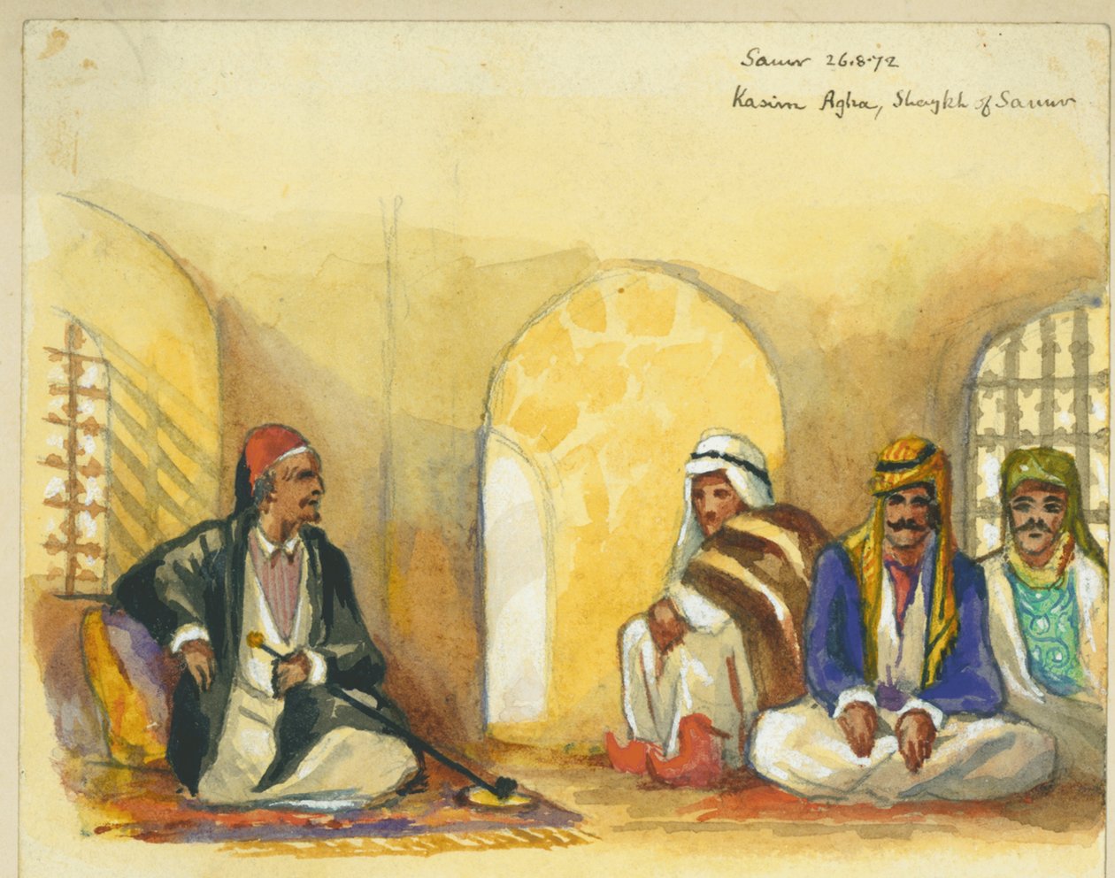Samur, 1872 (wc a tužka na papíře) (viz také 316773) od Claude Conder