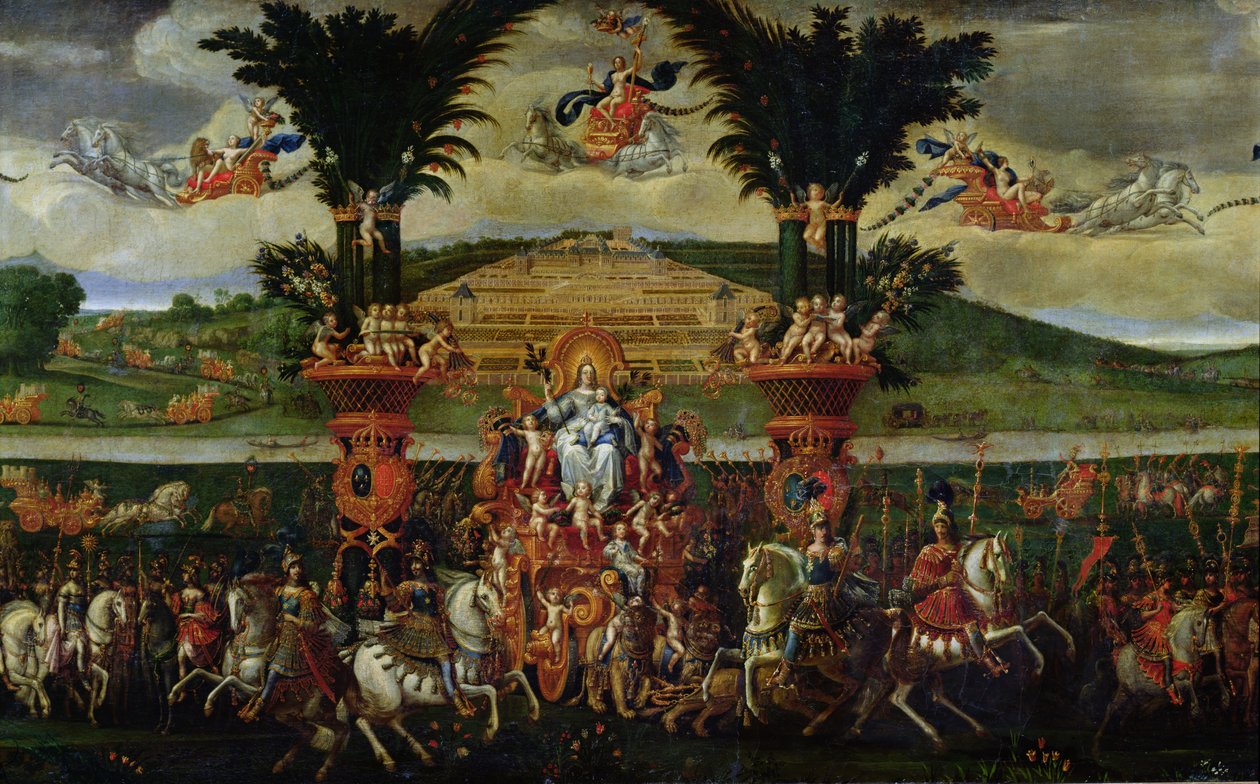 Země, detail středu, asi 1640-41 od Claude Deruet