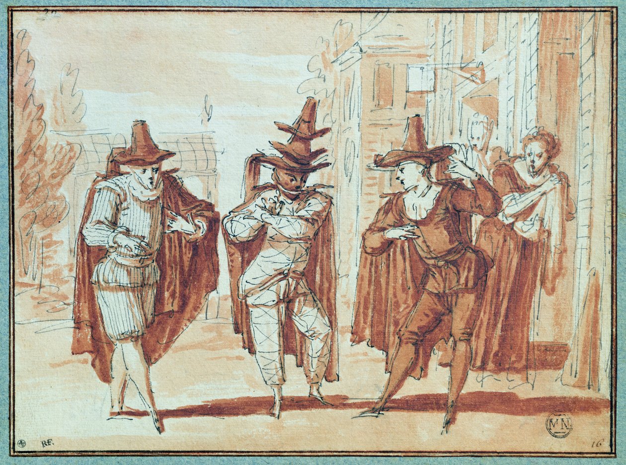 Divadelní scéna od Claude Gillot