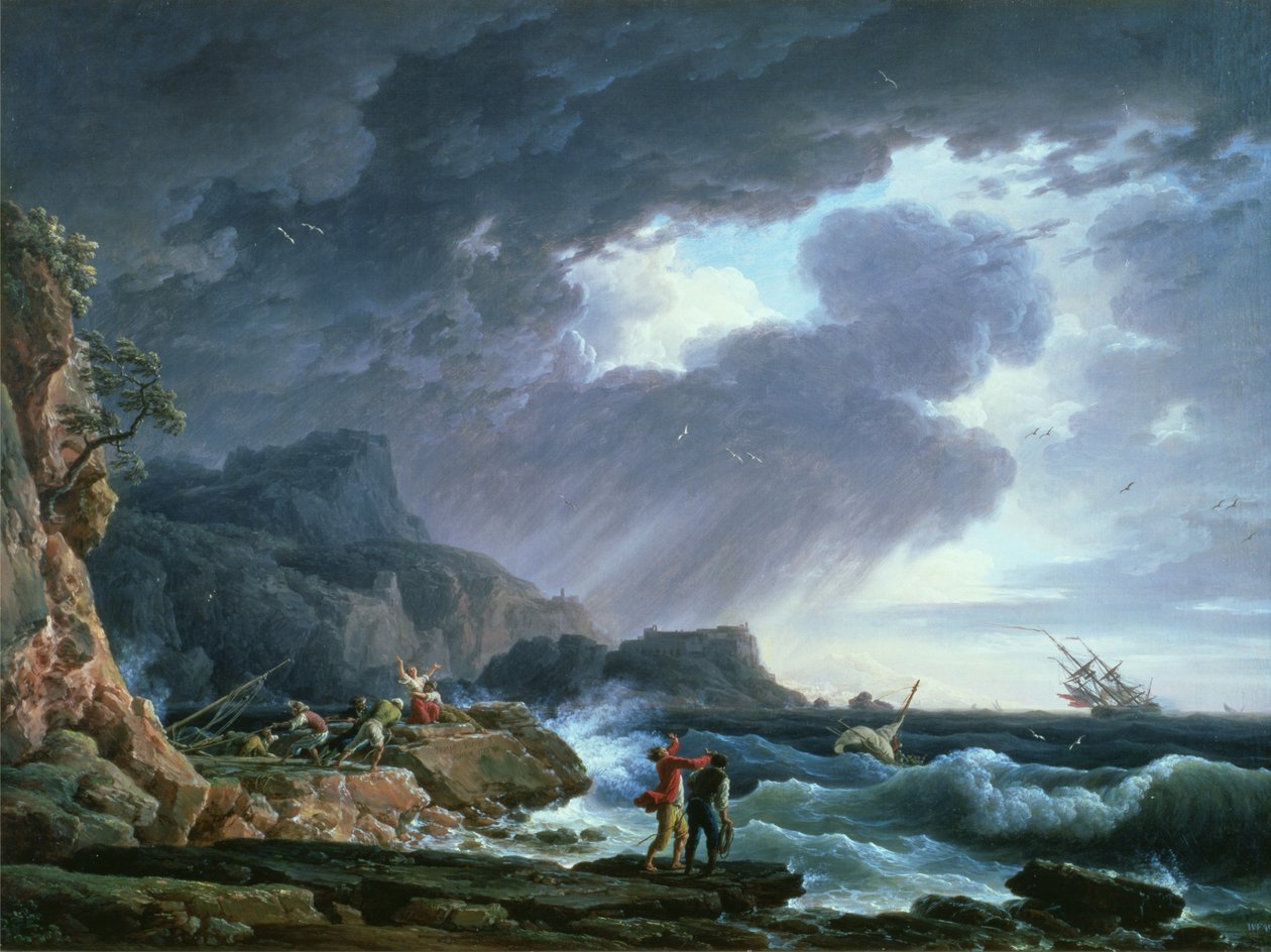 Mořská bouře, 1752 od Claude Joseph Vernet