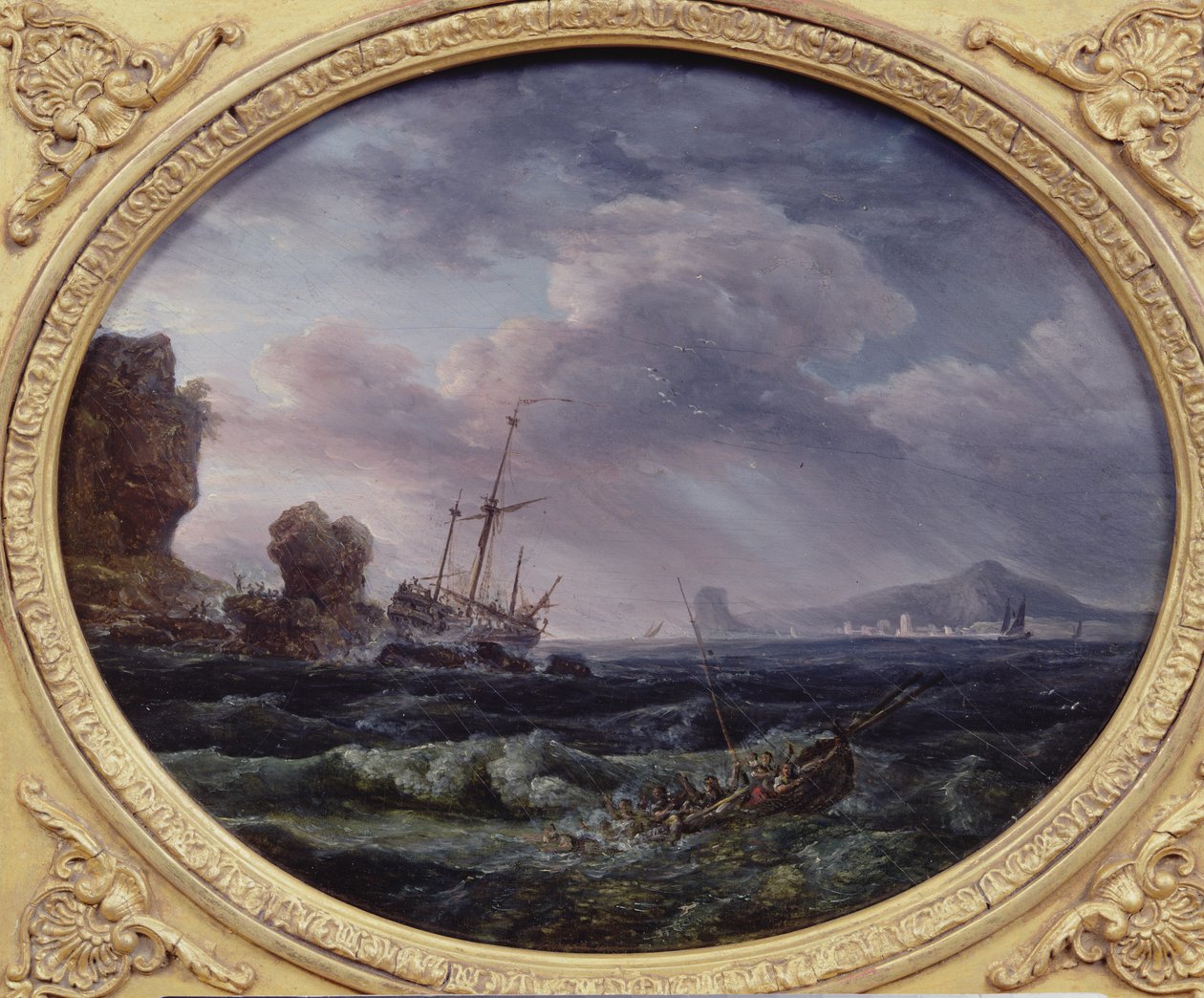 Vrak lodi (olej na dřevě) od Claude Joseph Vernet