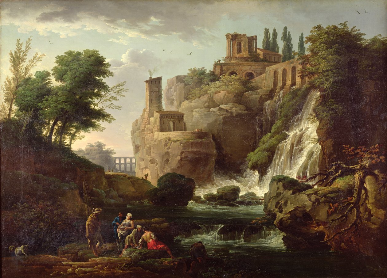 Vodopády Tivoli od Claude Joseph Vernet