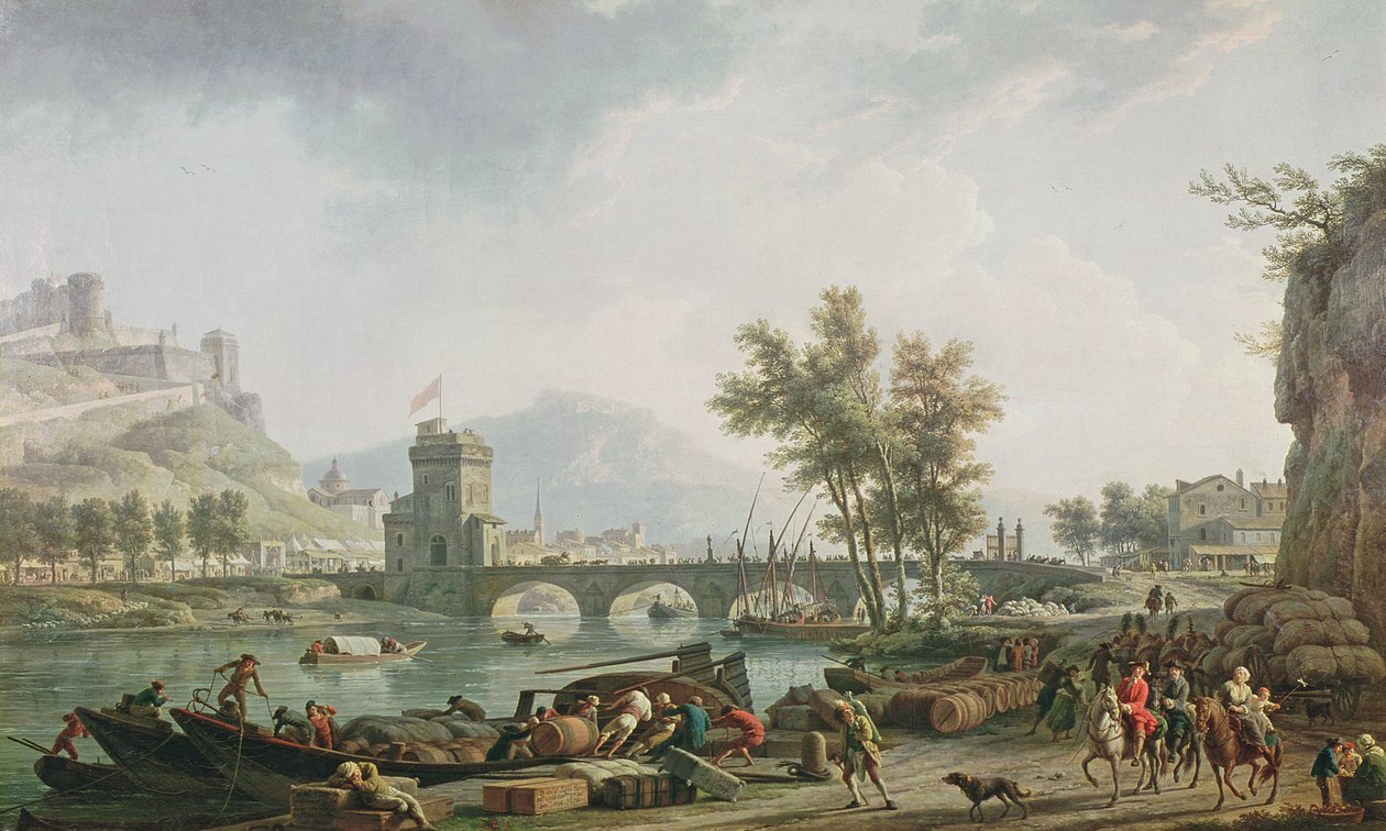 Okraj jarmarku, 1774 (viz také 13025) od Claude Joseph Vernet
