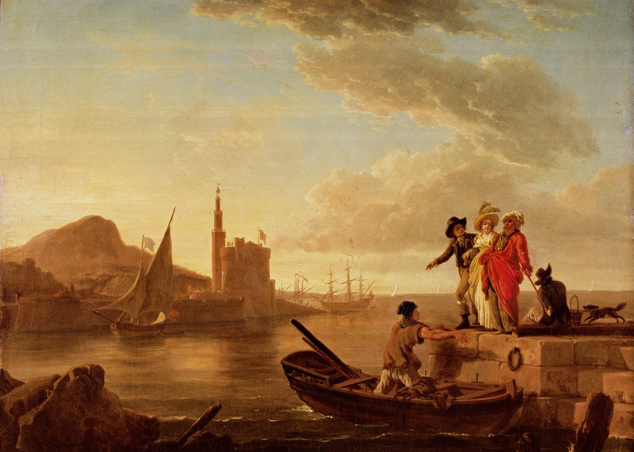 Pohled na přístav od Claude Joseph Vernet