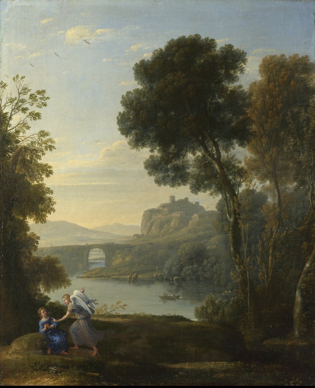 Krajina s Hagarem a Angelnnem od Claude Lorrain