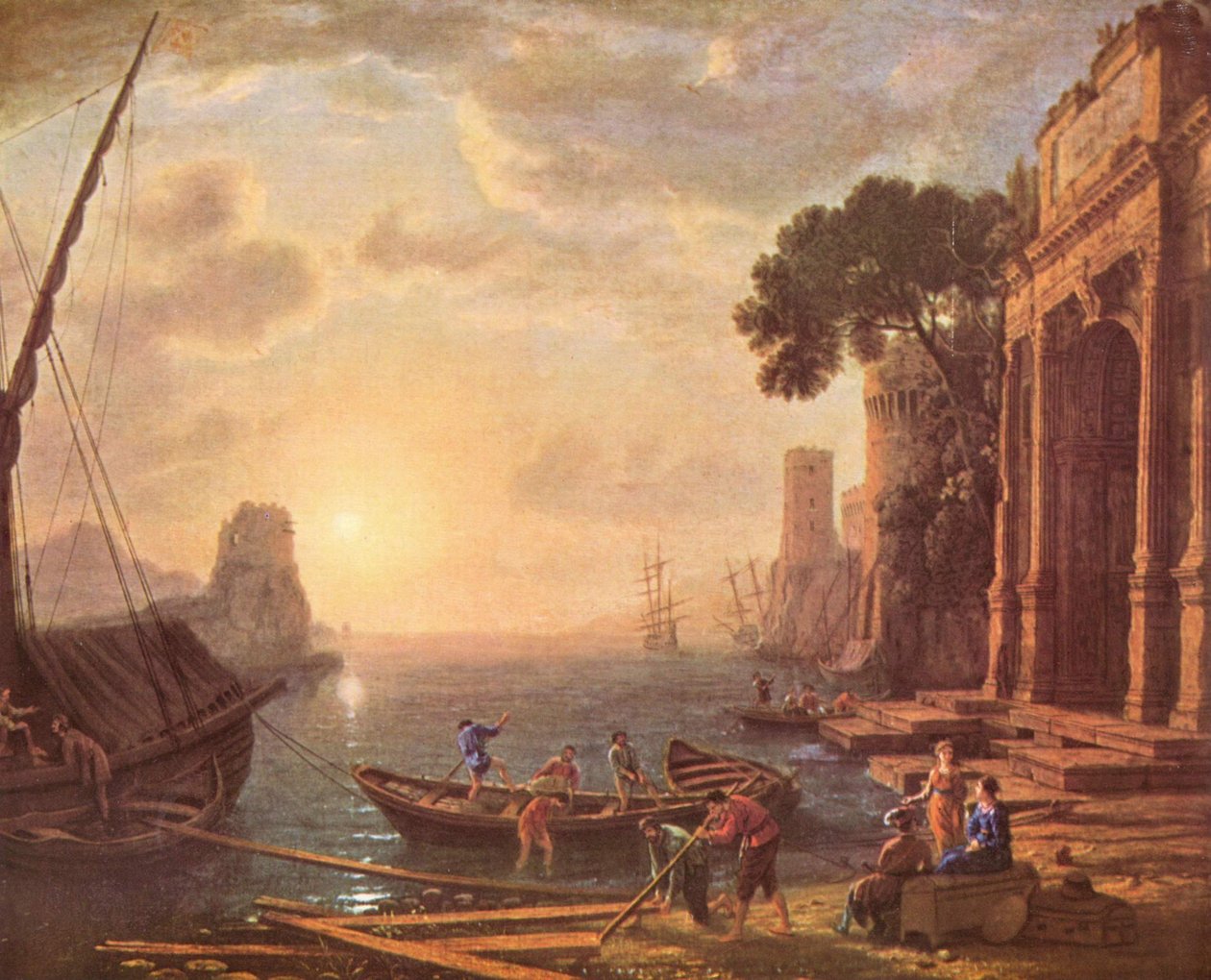 Přístav při západu slunce od Claude Lorrain