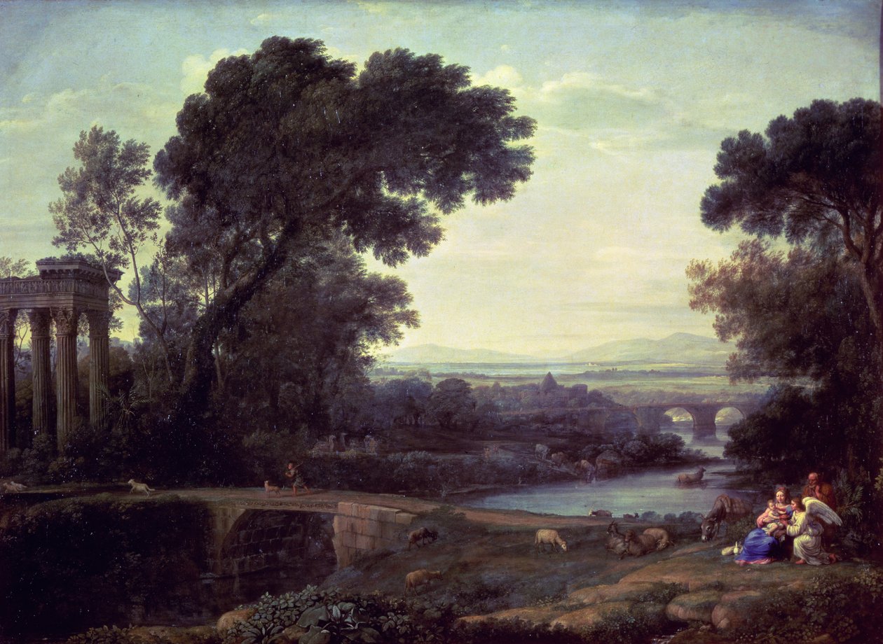 Poledne aneb Krajina se zbytkem na útěku do Egypta, 1661 od Claude Lorrain