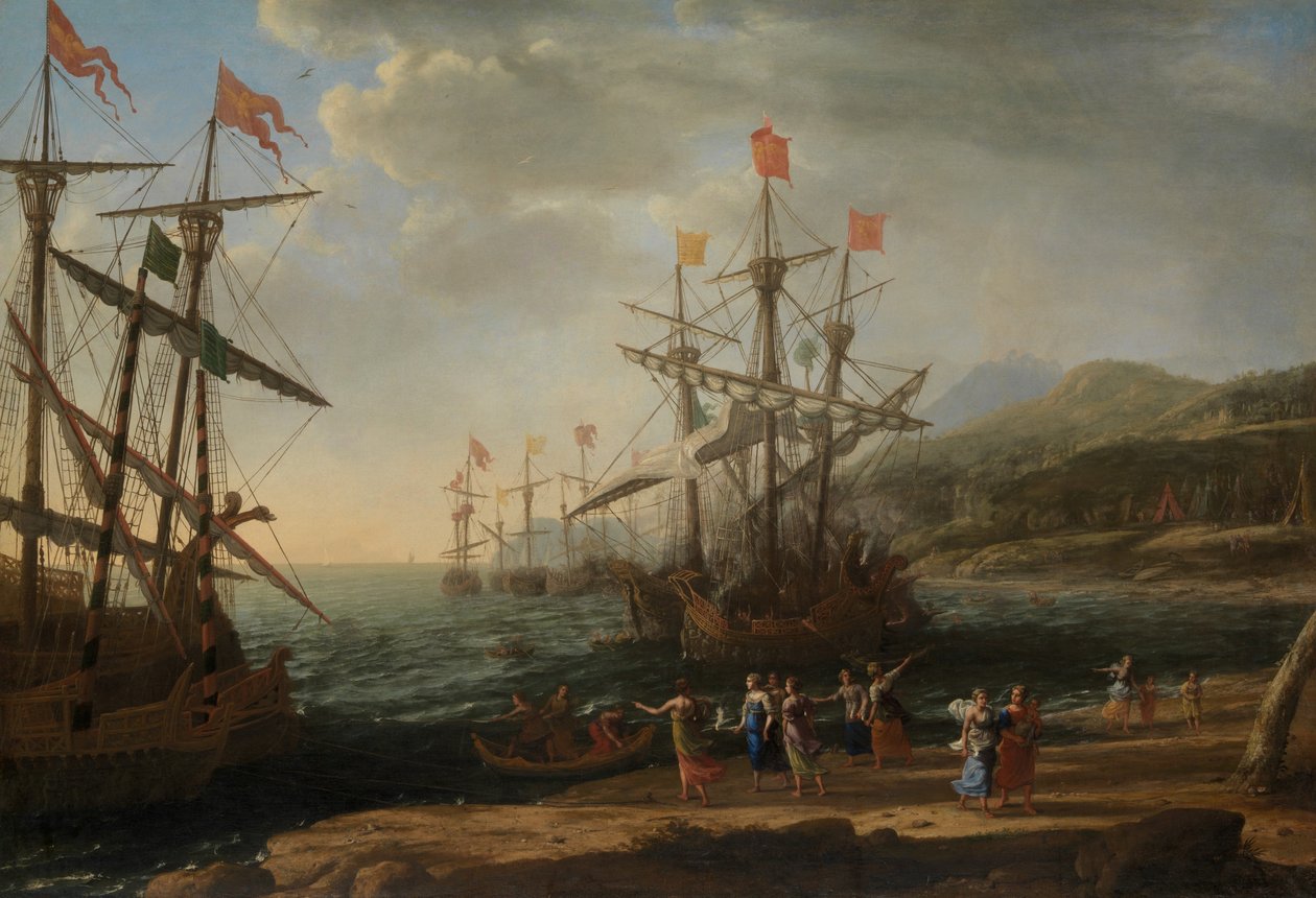 Trojské ženy zapálily svou flotilu od Claude Lorrain