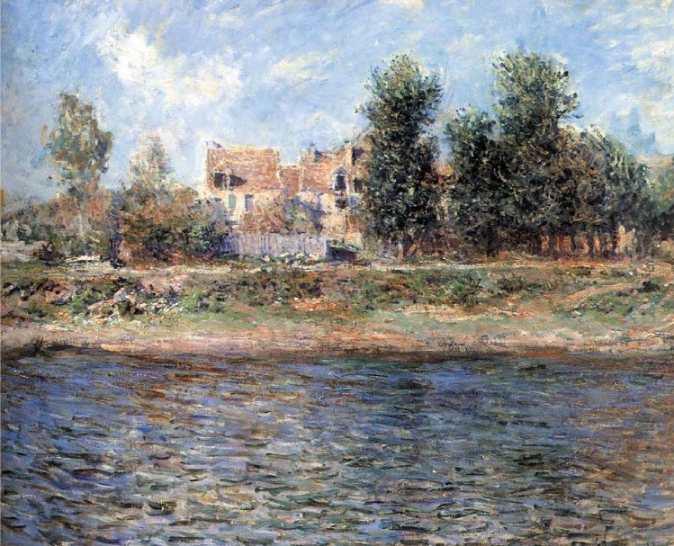 The Bank of the Seinen Angličtina: Banks of the Senan Francais: Le berge de La Seinen od Claude Monet