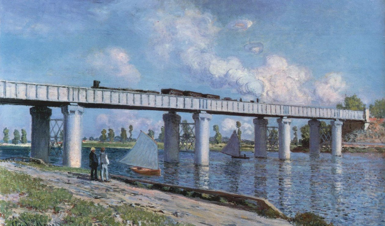 Železniční most v Argenteuil od Claude Monet