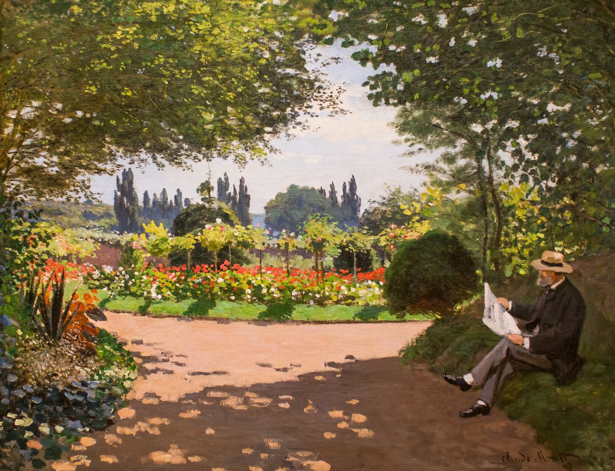 Adolphe Monet v zahradě Le Coteau v Sainte-Adresse od Claude Monet
