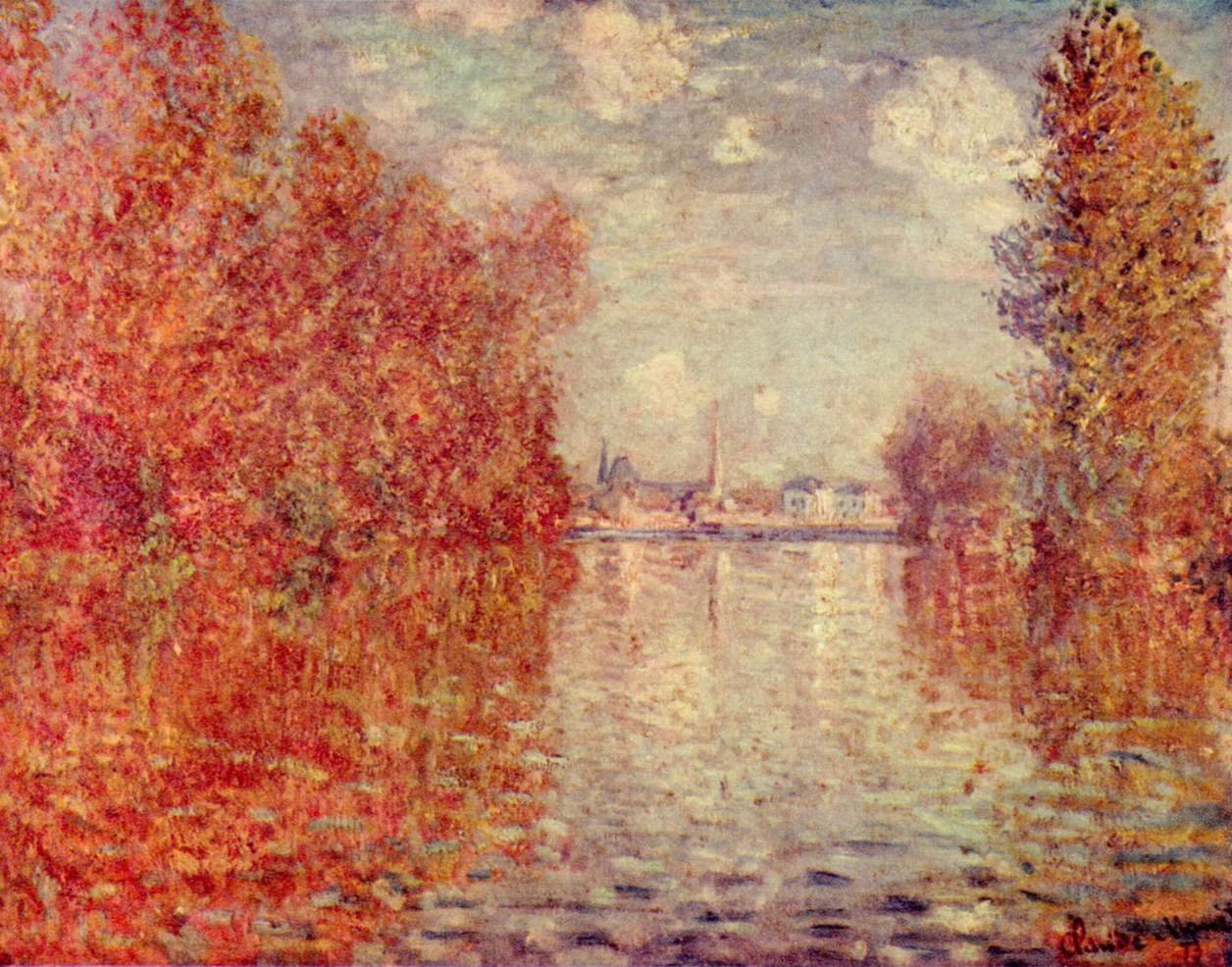Podzimní efekt v Argenteuil od Claude Monet