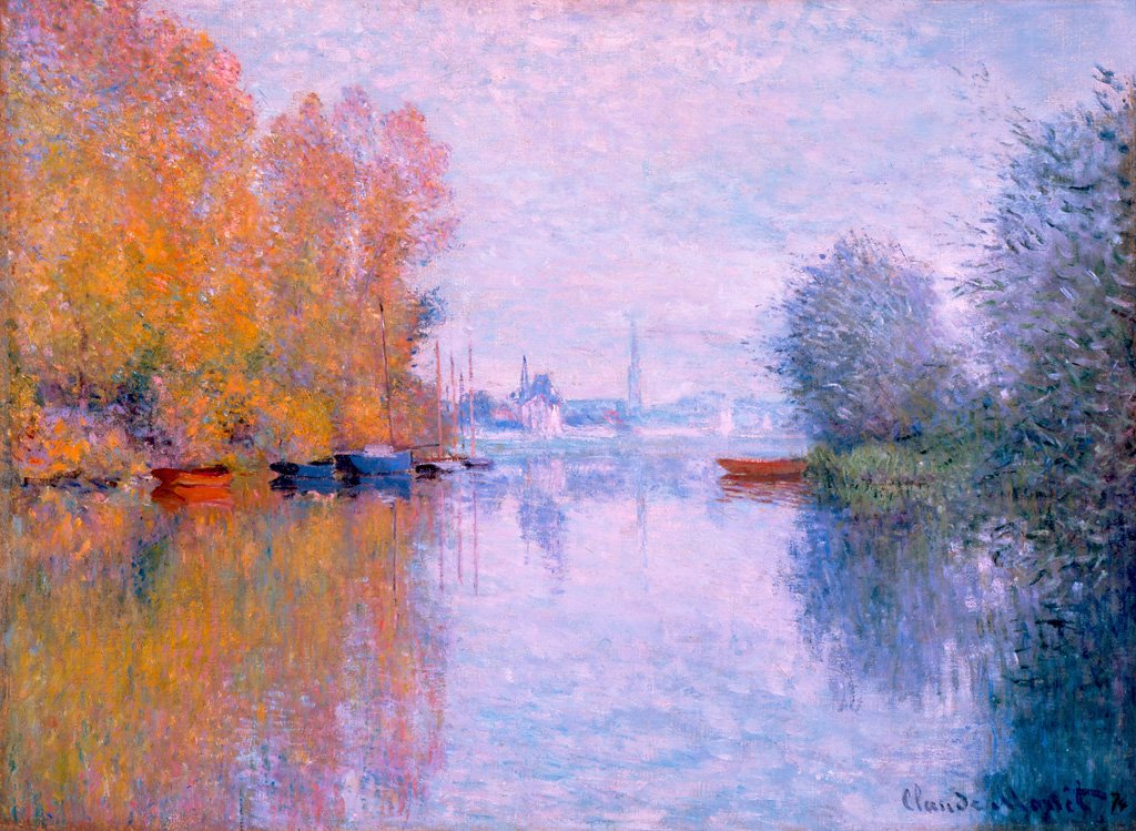Podzim na Seině, Argenteuil od Claude Monet