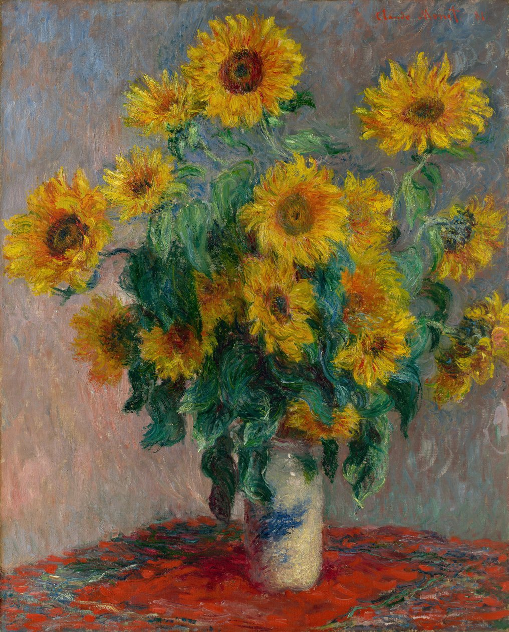 Kytice slunečnic, 1881 od Claude Monet